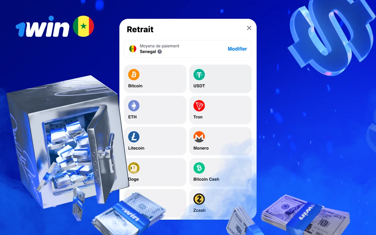 Méthode de paiement 1win